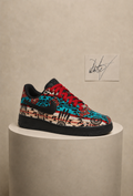 Tribal Custom Sneakers | Southwestern Geometric Red, Turquoise & Black Shoes