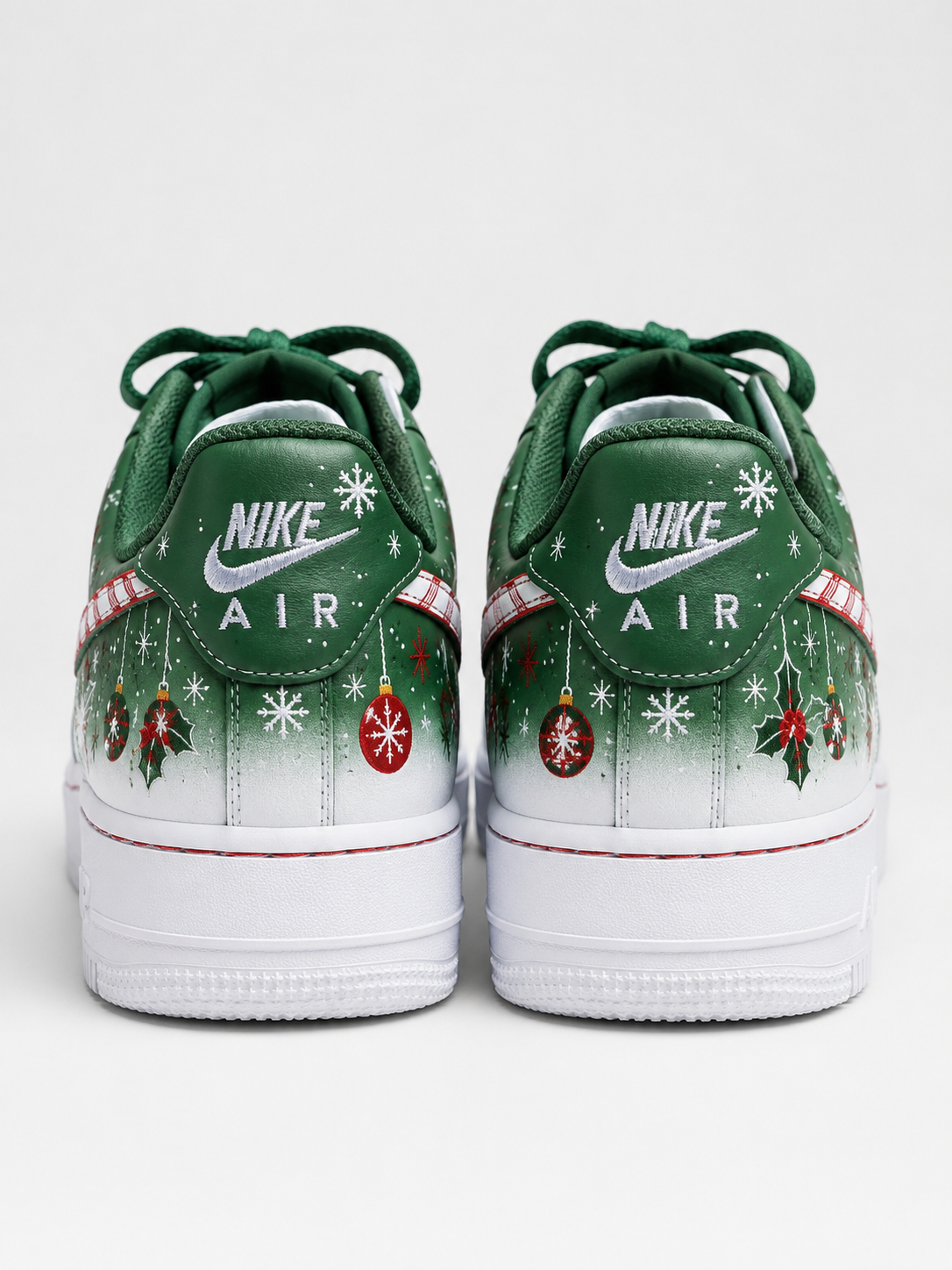 Christmas Candy Cane Custom Sneakers – Hand Painted Holiday Winter Art Shoes | Vees Customs Kicks