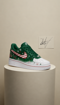 Christmas Candy Cane Custom Sneakers – Hand Painted Holiday Winter Art Shoes | Vees Customs Kicks