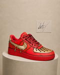 Red & Gold Drip Custom Shoes